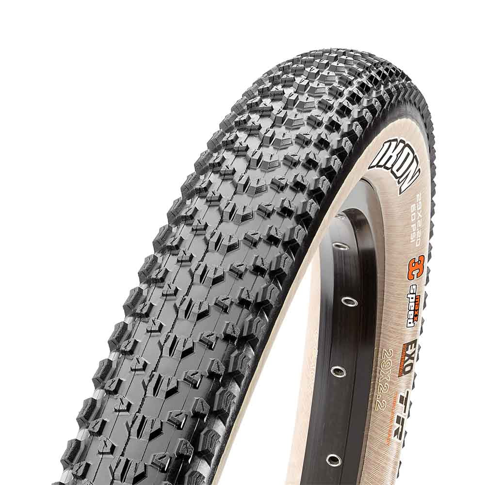 Llantas Maxxis Ikon 29X2.20 Pleg 60 TPI EXO/TR/TANWALL Cara Cafe