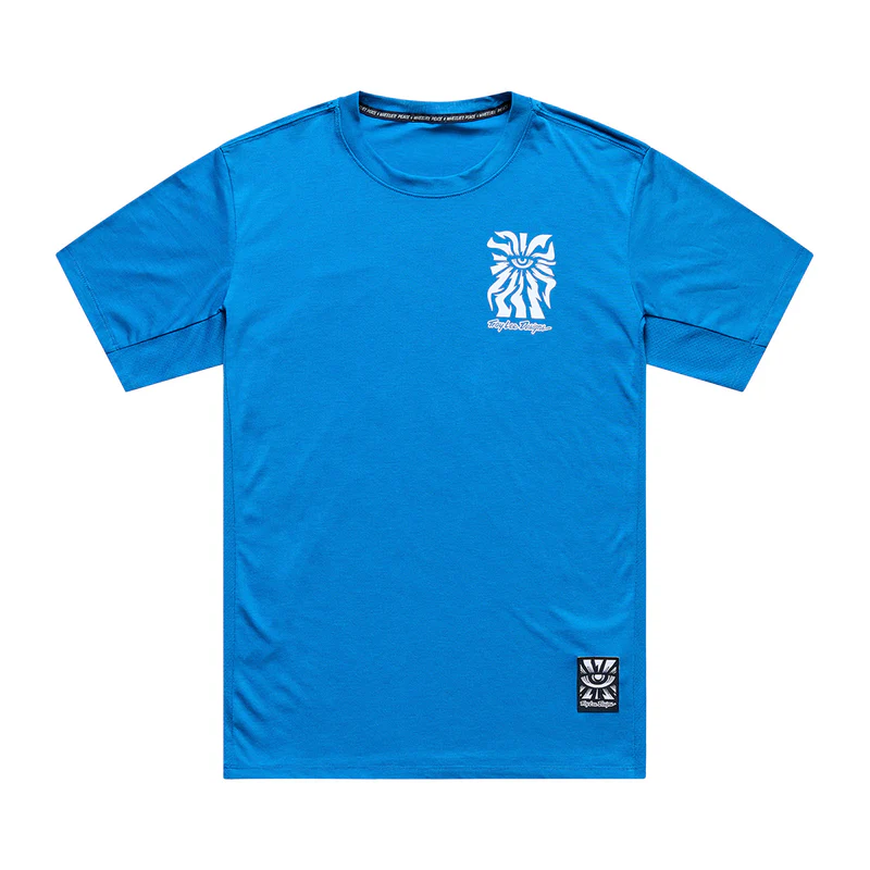 Playera manga corta para MTB Skyline Ride; One Eye Aero Blue