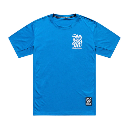 Playera manga corta para MTB Skyline Ride; One Eye Aero Blue