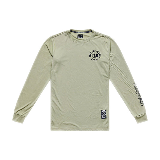 Playera manga larga para MTB Skyline Ride; Stamps Sage