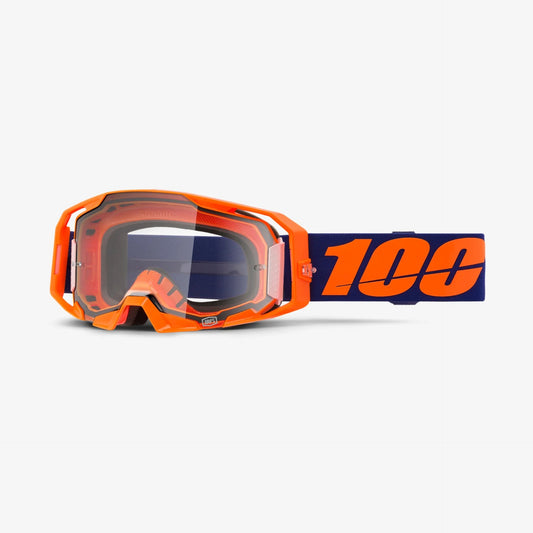 Goggles 100% Armatic Neon Orange - Mica Espejo Silver Flash — vista adicional 1