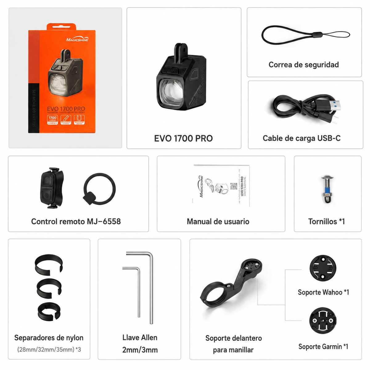 LAMPARA DELANTERA MAGICSHINE – EVO 1700 PRO / MAGNETICA