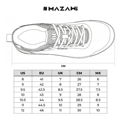 Tabla de tallas — Tenis Mazawi Tukari Pro MTB Flat