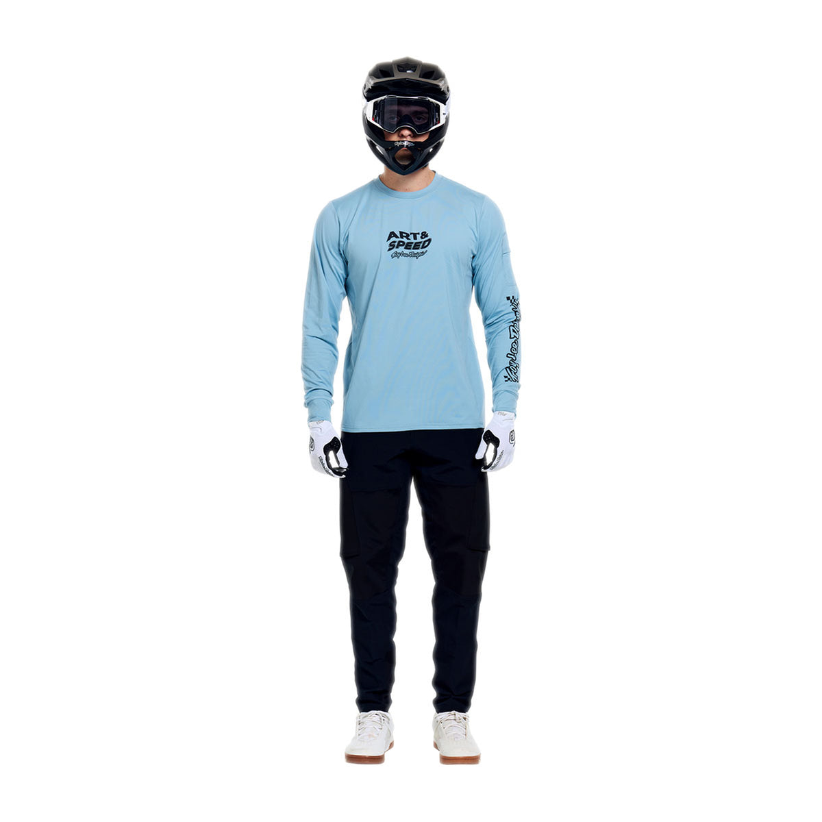 Playera manga larga para MTB Ruckus Ride; Waves Dawn Blue — vista adicional 4
