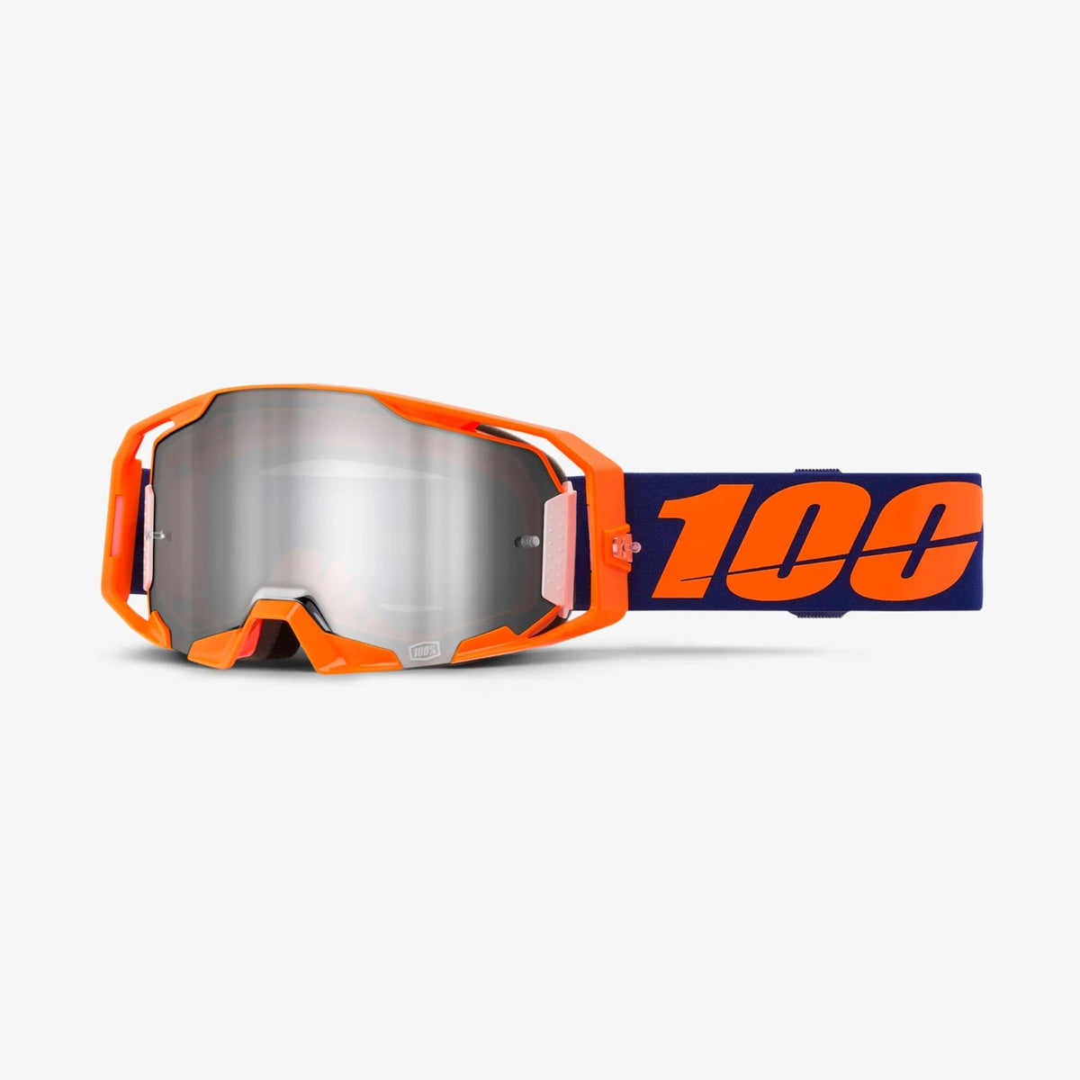 Goggles 100% Armatic Neon Orange - Mica Espejo Silver Flash