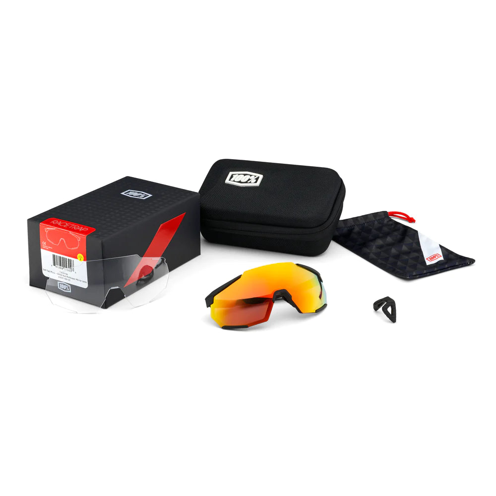 Lentes Ciclismo 100% RACETRAP Gloss Black-Smoke Lens